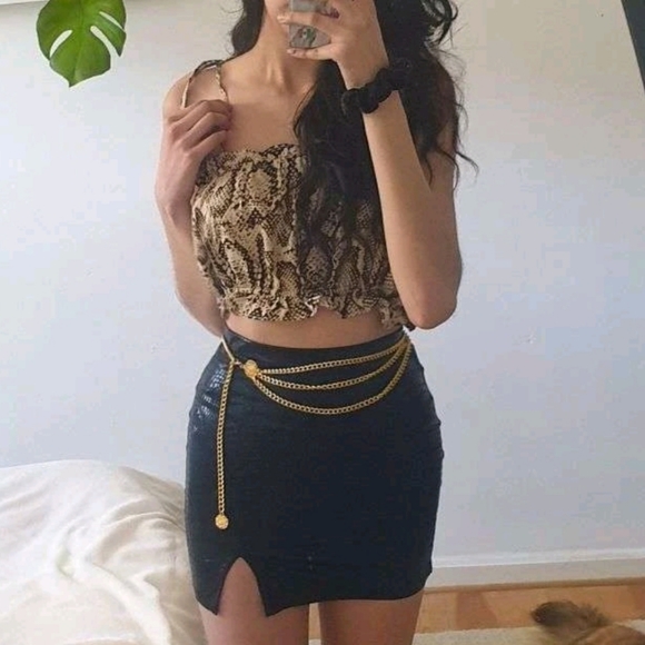 Boho multi layered metal Charm Gold coin chain link hip waist statement belt - Picture 10 of 16